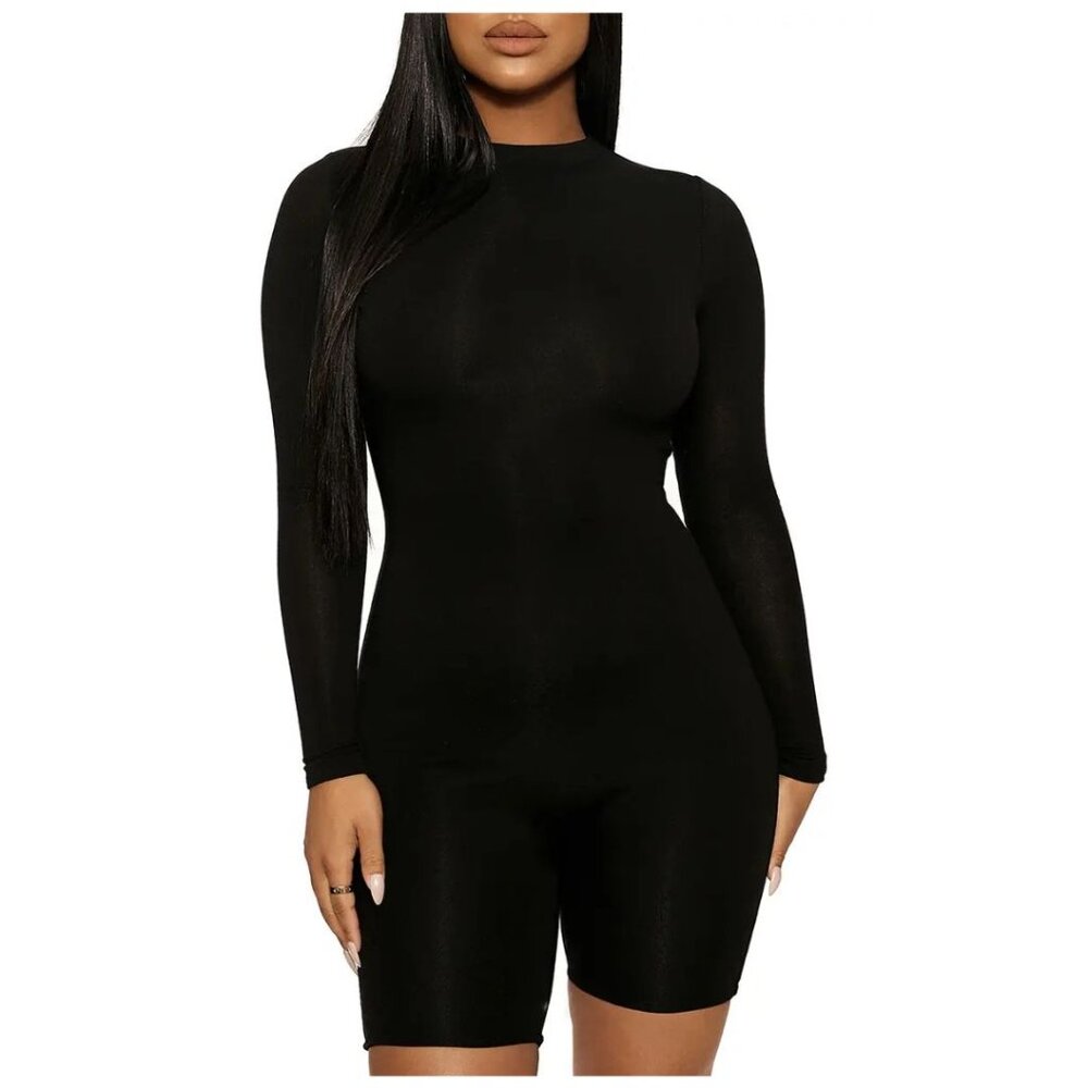 NAKED WARDROBE All Body Long Sleeve Catsuit